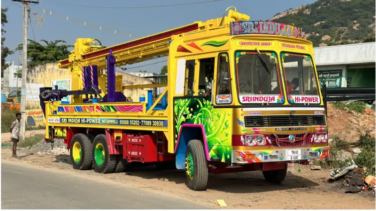 Borewell vehicle ready for professional field service